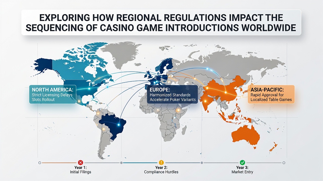 Regulatory documents and casino game interfaces illustrating global approval processes